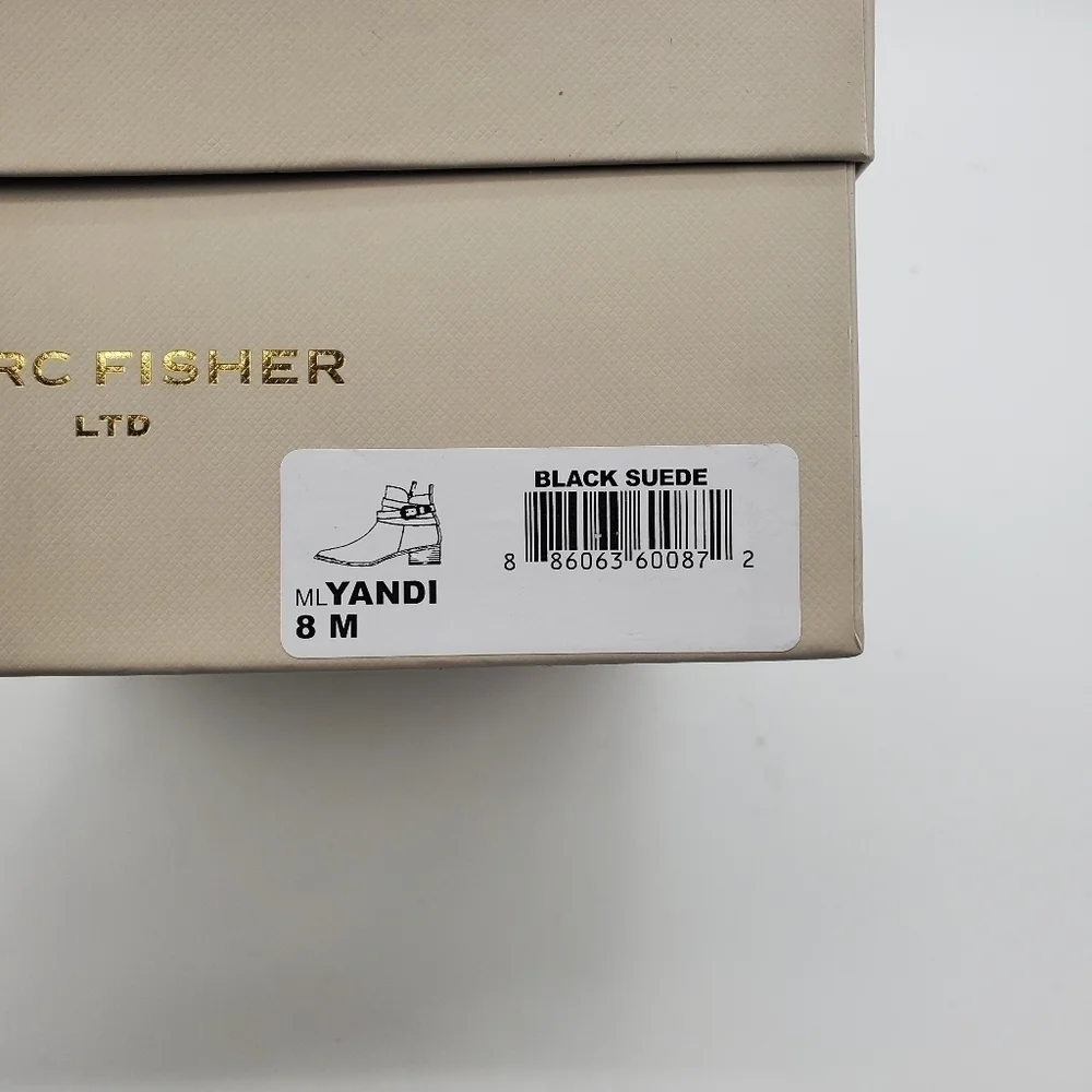 Marc Fisher black suede MLYandi bootie women's size 8 new